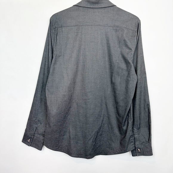 Alamere Designs Charcoal Button Down Shirt Hemp Blend Medium - Picture 4 of 5